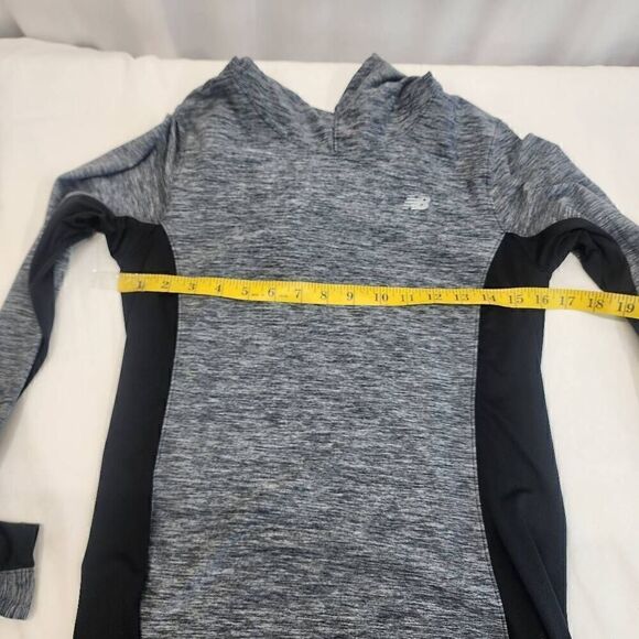 New Balance NBDri Tech Hoodie Womens Running Active Size Small Grey J6 - Picture 5 of 9
